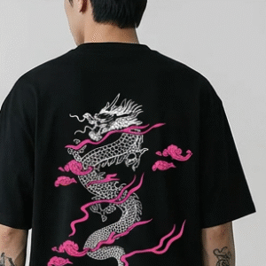 black streetwear t shirt Morocco ATMED urban style